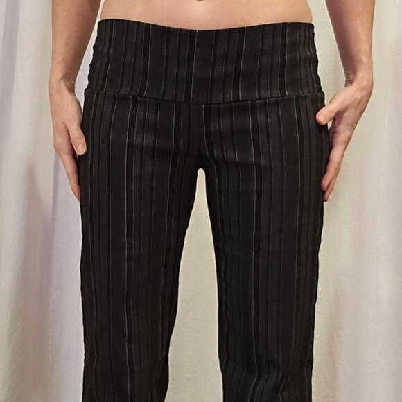 Black Striped Women's Pants - Mariposa - Picture 1 of 5